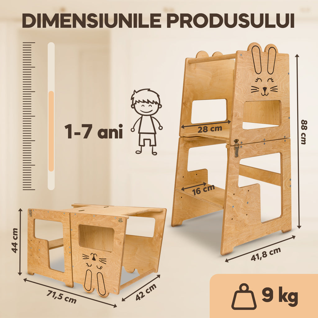 Turn de invatare, Bunny, tip Montessori